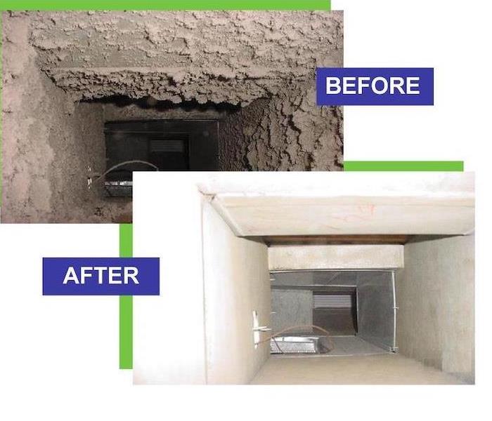 Before and After cleaning AC Ducts. 